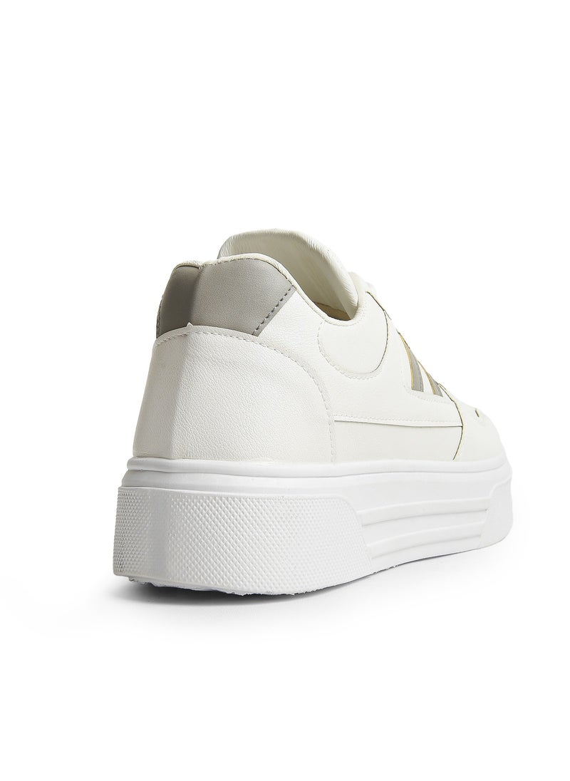 Desert - Chic And Comfy , Women's Side Colored Flat Sneakers - Image 1