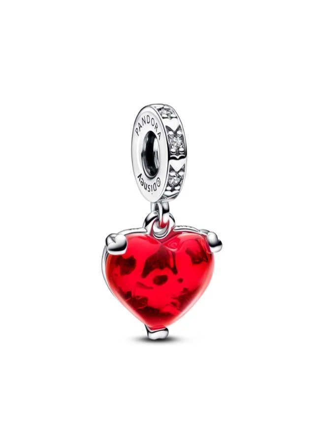 باندورا Disney Mickey & Minnie Mouse Kiss Red Murano Glass Dangle Charm