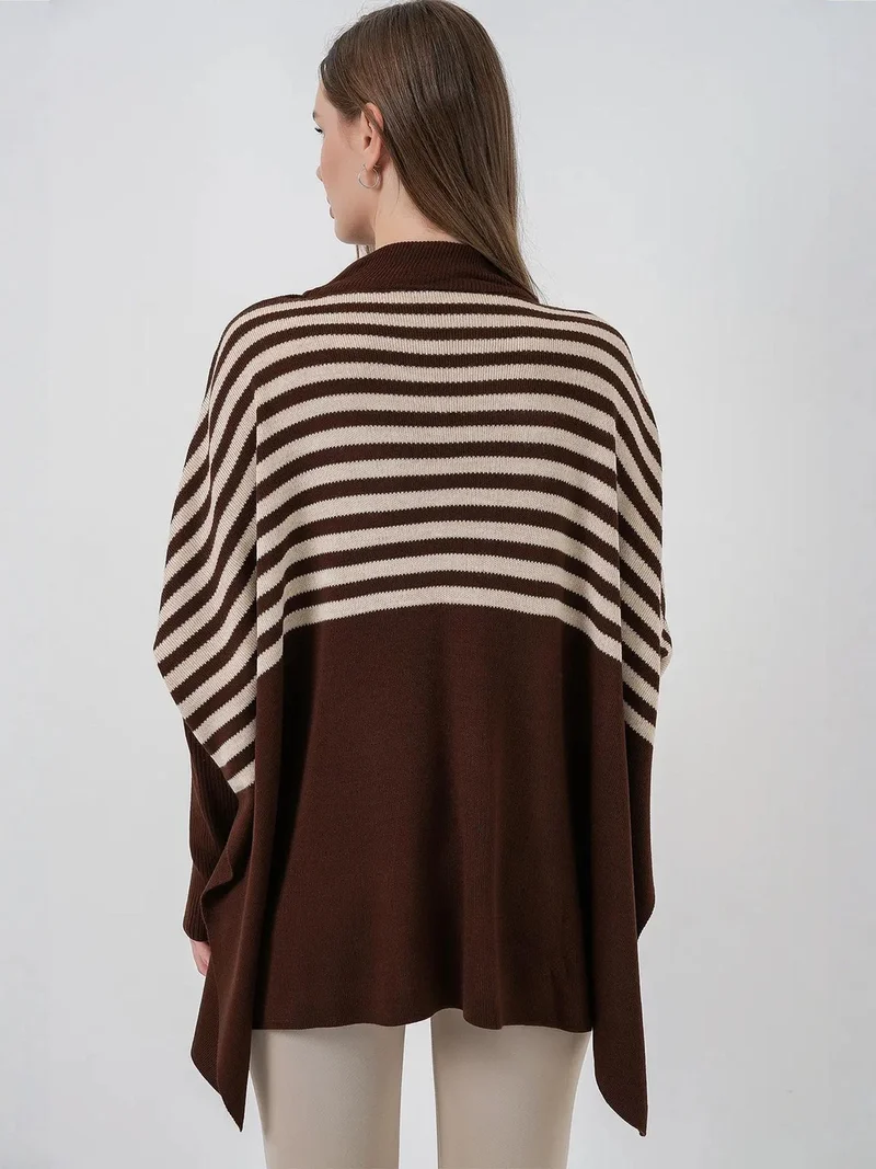 Big Dart Coffee Brown BDART Oversized Acrylic Crew Neck Jumper for Women | Best Price UAE