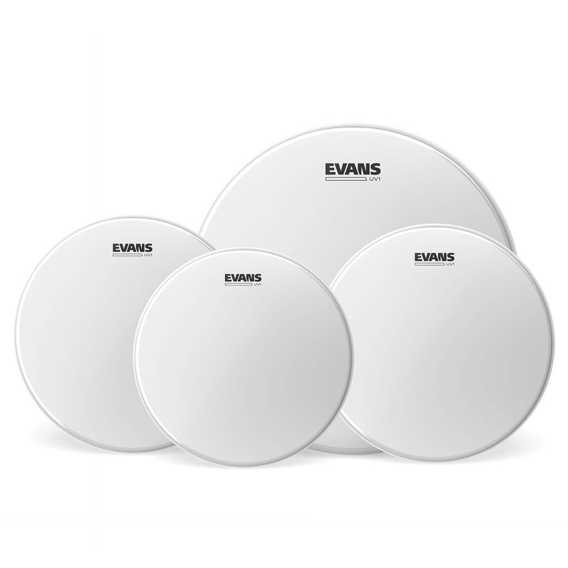 Evans Drum Heads UV1 Coated Rock Tom Pack 10 12 16 with 14 UV1 Coated Snare Batter