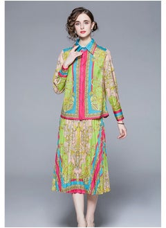 Generic Long sleeve shirt, pleated skirt, two-piece suit  - Image 3