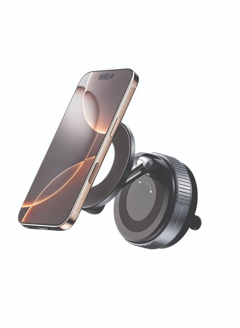 Premium 360° MagSafe Compatible Car Phone Mount with Ultra-Strong Suction Base - Elegant Design & Reliable Performance - Image 2