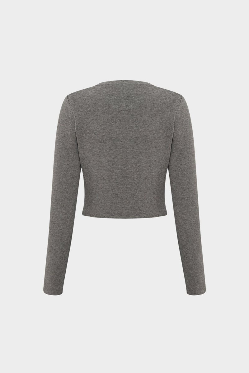 Açelya Okcu AÇELYAOKCU Premium Slim Fit Short Cardigan Bell Skirt Bottom Top Women's Knitwear Set  - Image 3