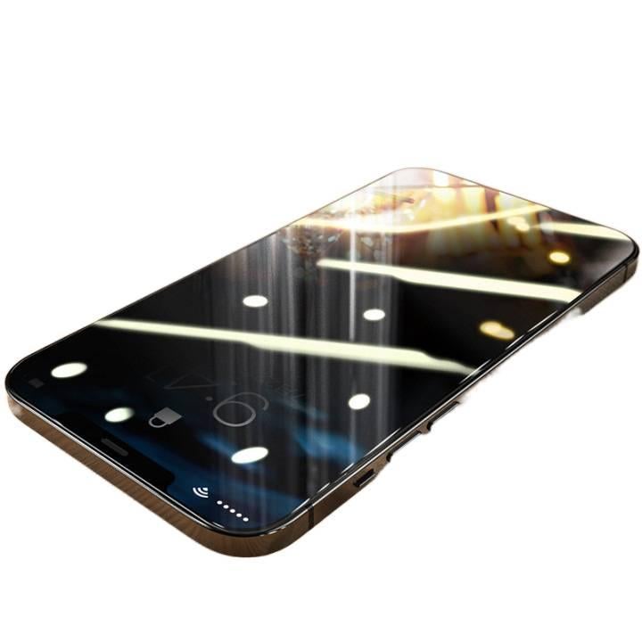 LS Glass Phone Case for iPhone 16 / 16 Plus / 16 Pro / 16 Pro Max with HD Full Screen and Privacy Protection plus Diamond Texture plus Tempered Glass in Clear - Image 1