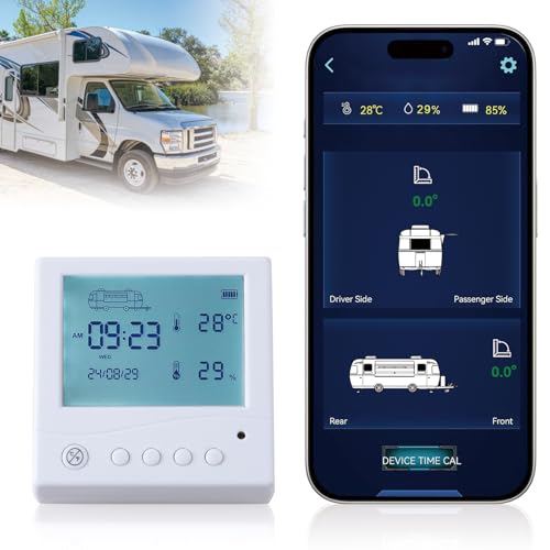 HRepair Wireless RV Leveling System, Camper Leveling System, Travel Trailer Leveling System, Compatible with LevelMate PRO Leveling System, w/APP - Image 1