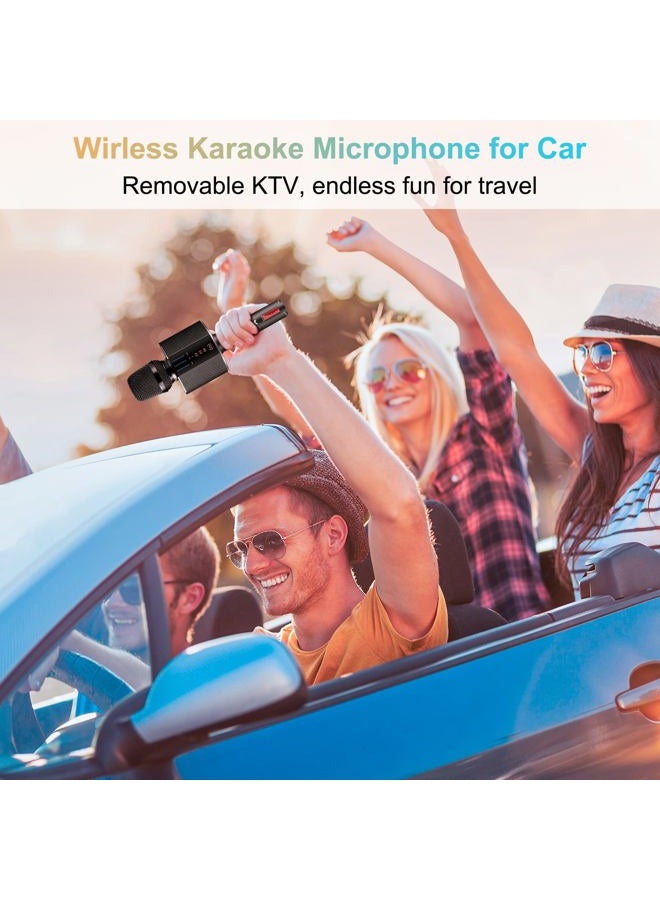 BONAOK Karaoke Microphone, Portable Wireless Bluetooth Karaoke Mic for Adults&Kids Car Home Outdoor Party, Karaoke Machine for PC/All Smartphone G50 Black 2025 - Image 5
