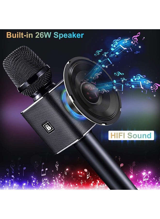 BONAOK Karaoke Microphone, Portable Wireless Bluetooth Karaoke Mic for Adults&Kids Car Home Outdoor Party, Karaoke Machine for PC/All Smartphone G50 Black 2025 - Image 2