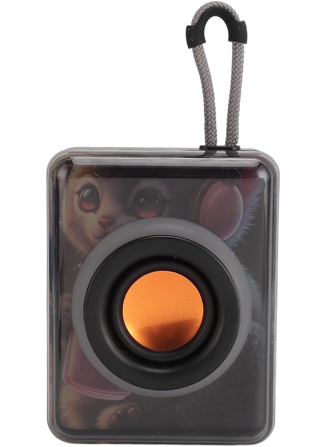 إيروريكس مكبر صوت بلوتوث محمول مع صوت ستيريو 5 وات عميق باس RGB مقاوم للماء للحفلات والتخييم والاستحمام والسفر يدعم بطاقة الذاكرة ومنفذ شحن من النوع C - Image 1