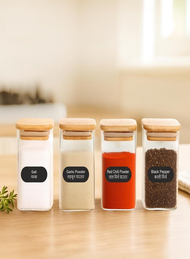 KRIREEN Kitchen Stickers Book Pre-Printed Containers Waterproof Jar Label Hindi + English Masala, Spice, Pulses, Flour, Stickers for Kitchen Containers 5 Sheets, Self- Adhesive Sticker. - Image 3