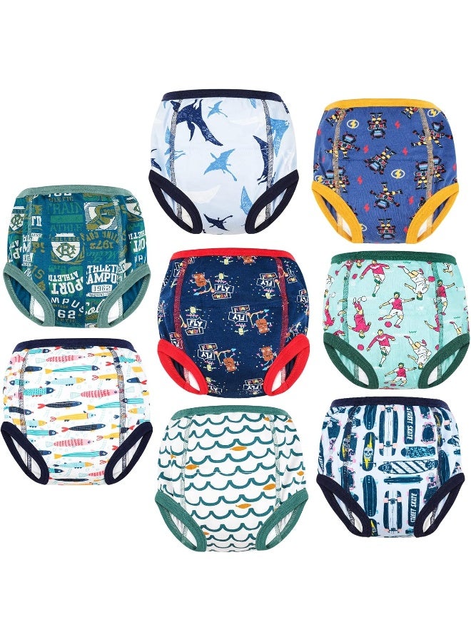 MooMoo Baby MooMoo Baby 8 Packs Toddler Training Underwear for Boy and Girls Strong Absorbent Cotton Training Pants 2-7T  - Image 1