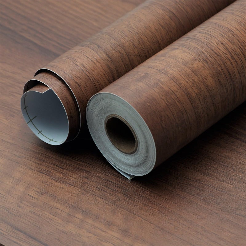 Holomey Walnut Wood Grain Contact Paper Peel and Stick Wood Wallpaper Removable Self-Adhesive Wooden Vinyl Wrap Waterproof Thicken No Bubbles Design for Kitchen Cabinet Countertop Covering 16x354 inch - Image 3