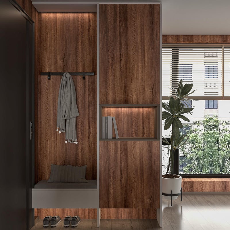 Holomey Walnut Wood Grain Contact Paper Peel and Stick Wood Wallpaper Removable Self-Adhesive Wooden Vinyl Wrap Waterproof Thicken No Bubbles Design for Kitchen Cabinet Countertop Covering 16x354 inch - Image 4