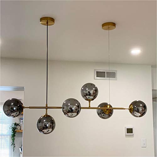 KCO Lighting Replacement Glass Globe Shade,Modern Smoke Gray Lampshade Glass Accessories for Pendant Wall Sconces (Smoke Gray) - Image 5