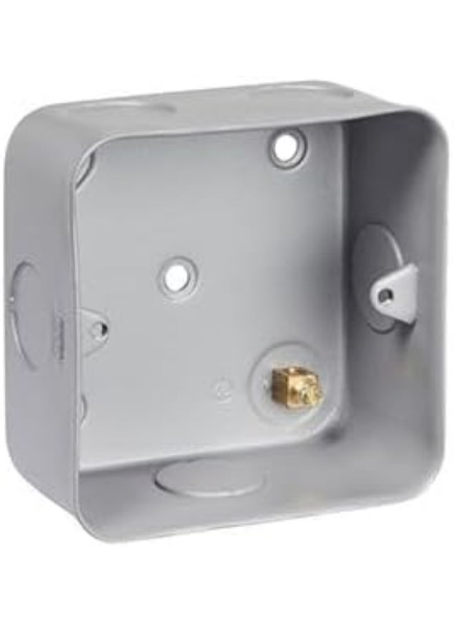 melfi Melfi Metal Clade Electrical Wall Switch: Epoxy Gray Powder Coated For Enhanced Durability (Metal Clade Blank Box Only 3X3)  - Image 4