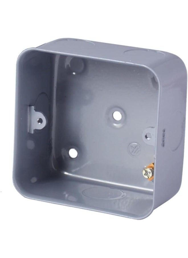 melfi Melfi Metal Clade Electrical Wall Switch: Epoxy Gray Powder Coated For Enhanced Durability (Metal Clade Blank Box Only 3X3)  - Image 3