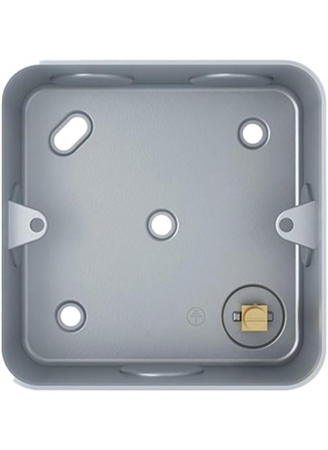 melfi Melfi Metal Clade Electrical Wall Switch: Epoxy Gray Powder Coated For Enhanced Durability (Metal Clade Blank Box Only 3X3)  - Image 1