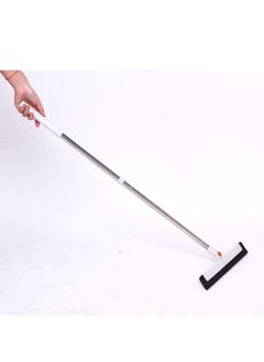 Visio VISIO Dustpan and Brush Sets Long Handled, Soft Bristles Broom and Dustpan with Wiper Set Indoor Outdoor, Household Upright Dust Pan Combo & Sweeping Brush for Lobby Kitchen Office, White and Orange  - Image 4