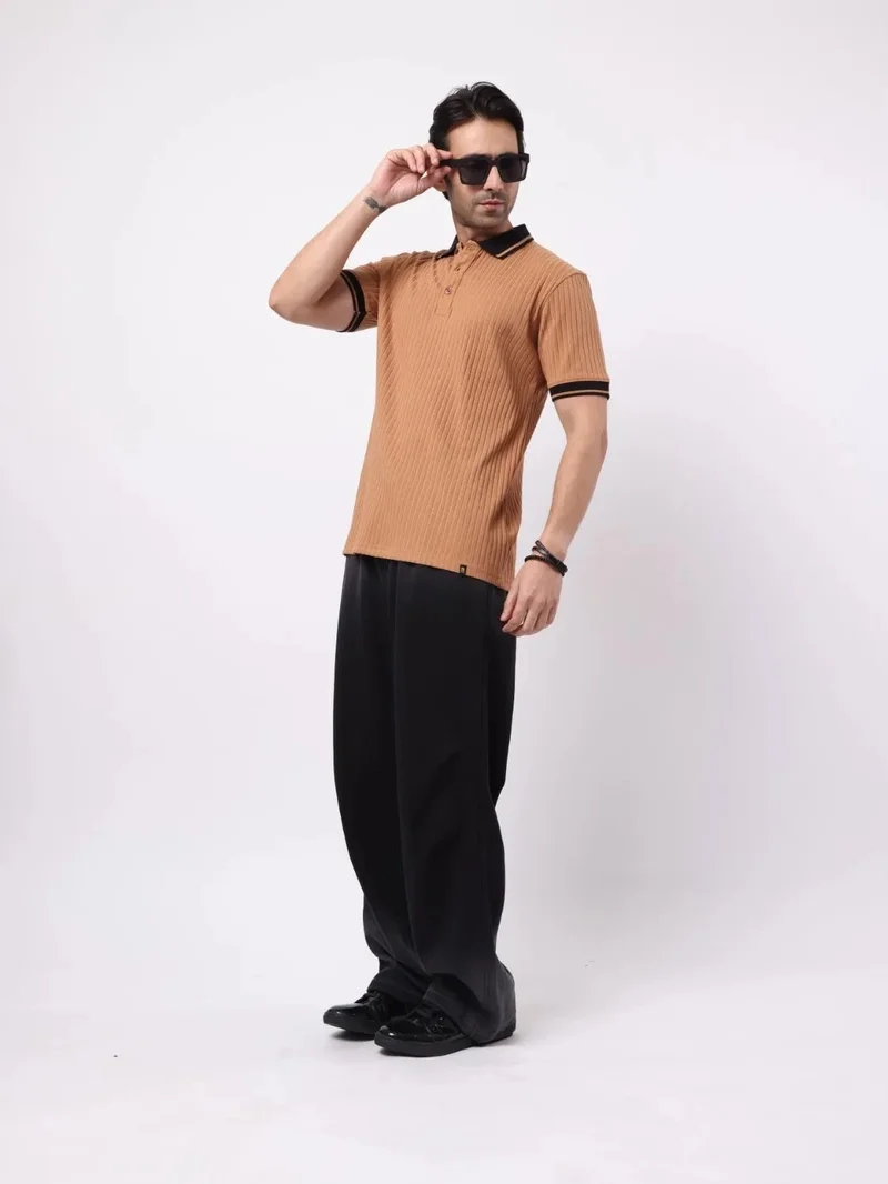 Maniac  Maniac Mens gothic star embroidery half slevee black linen shirt for Men | Best Price UAE