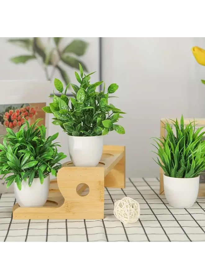4 Pack 6 7 Inch Artificial Eucalyptus Plants Indoor Home Office Decor - Image 2
