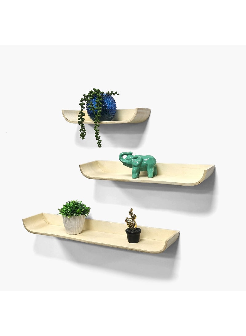 Home Box Sera Step Wall Shelf Set of 3 61 x 5 x 11 cm  - Image 1
