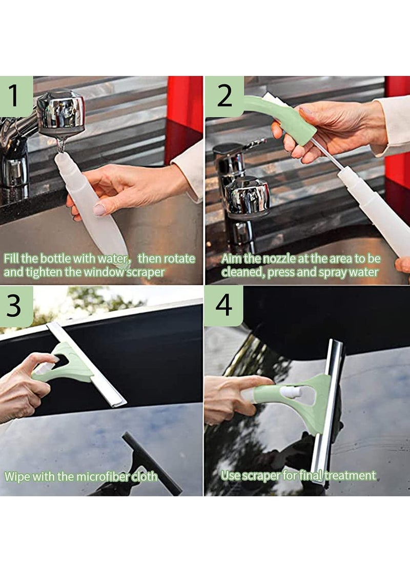SYOSI - Window Squeegees with Spray Bottle, 2 in 1 Window Cleaning Tool for Windows, Window Cleaning Shower Glass Squeegees, Household Window Mirror Squeegee for Home Cleaning, Glass Door, Tile Wall, Car - Image 1