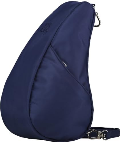 AmeriBag 10" Healthy Back Bag Microfiber Ergonomic Crossbody Sling Baglett for Everyday Use, Travel & Walking Comfort (Navy) - Image 3