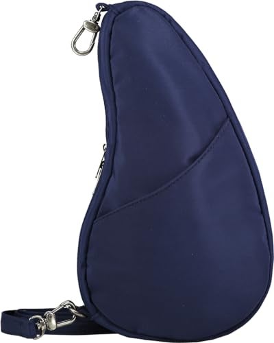 AmeriBag 10" Healthy Back Bag Microfiber Ergonomic Crossbody Sling Baglett for Everyday Use, Travel & Walking Comfort (Navy) - Image 2