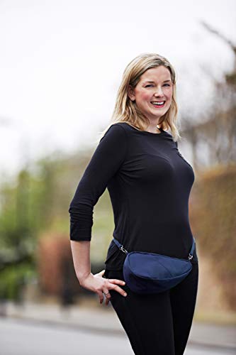 AmeriBag 10" Healthy Back Bag Microfiber Ergonomic Crossbody Sling Baglett for Everyday Use, Travel & Walking Comfort (Navy) - Image 5