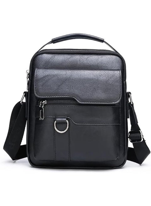 black leather crossbody bag