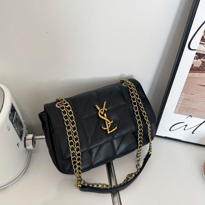 High-End Feeling Bag Women'S Fashion Explosion Diamond Lattice Chain Shoulder Messenger Bag Commuter All-Match Small Square Bag - Image 2