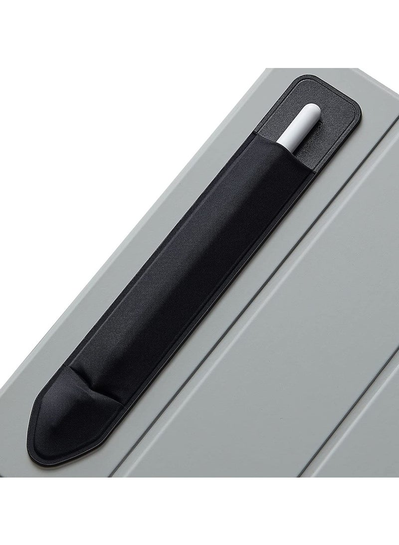 Upgraded Pencil Holder Compatible with Apple Pencil 2nd and 1st Generation Elastic Pocket to Keep Your Stylus Protected and Safe Pouch Adhesive Sleeve Attached to Case for Stylus Pens Black - Image 1