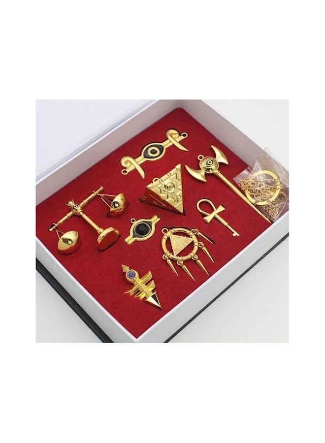 نيبمينينت دلايات سلسلة مفاتيح بتصميم أحجيات الألفية مكونة من 9 قطع ذهبي/ أسود - Image 3