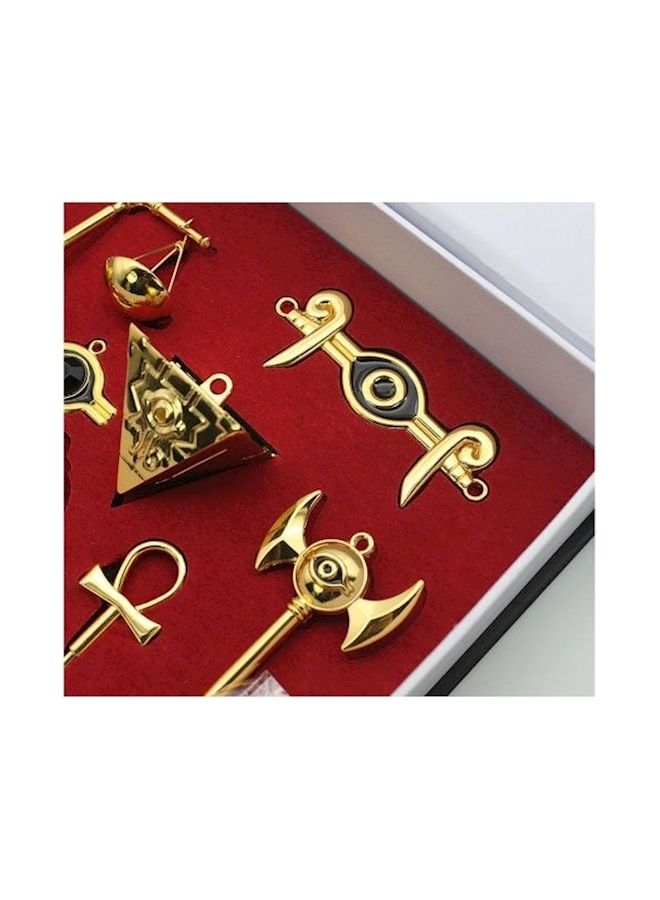 نيبمينينت دلايات سلسلة مفاتيح بتصميم أحجيات الألفية مكونة من 9 قطع ذهبي/ أسود - Image 5