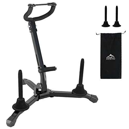 EASTROCK EASTROCK AltoTenor Saxophone Stand Folding Saxophone Stand Saxophone Holder Rack with 2 Detachable FluteClarinet Holders Carrying Bag 