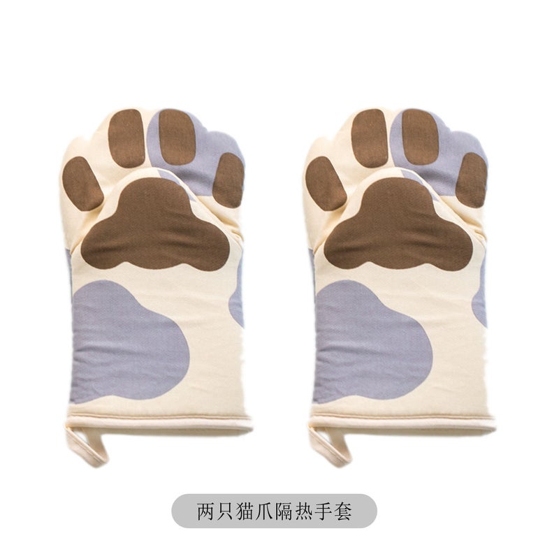 Oven Mitts Gray Cat Paw Design Heat ResistantLarge gray cat claw short pair Large gray cat claw short pair 