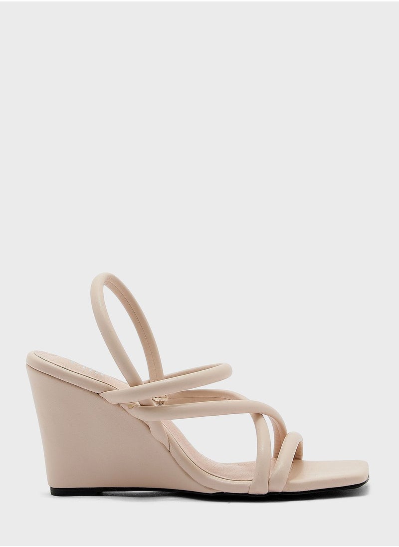 ELLA - Strappy Wedge Heel Sandal - Image 1