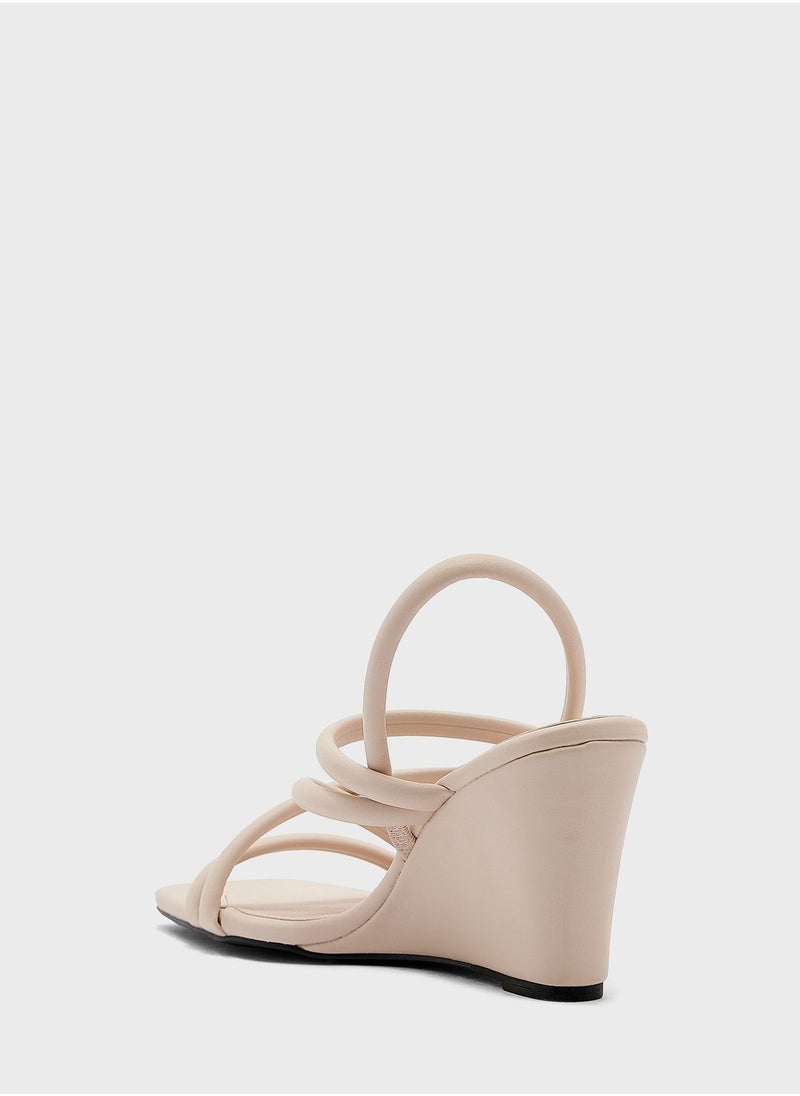 ELLA - Strappy Wedge Heel Sandal - Image 1