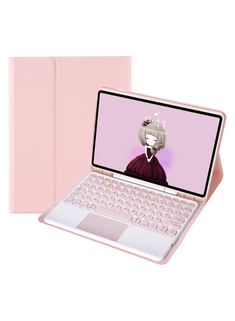 general Keyboard Case Compatible with Samsung Galaxy Tab S10 FE Plus 13.1 inch 2025 SM-X620 X626B Retro Round Key Detachable Touch Keyboard - Image 1