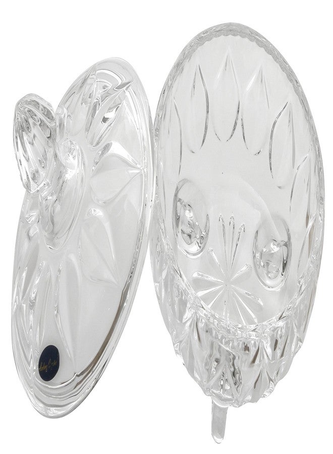 أملونج كريستال برطمان حلوى كريستالي شفاف خالٍ من الرصاص من أملونج، بغطاء، قطر 4.8 بوصة، ارتفاع 6 بوصات - Image 2