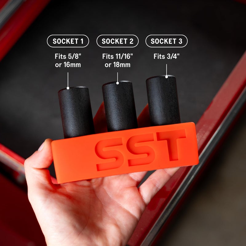 Stupid Simple Tools SST - Tap Socket Wrench - 3-Piece Adapter Set - Snug, Secure, & Durable - Easy Storage & Organization - Fits All Number & Fractional M.C.T.I. Standard Taps - Up to 1/2" - Designed in the USA - Image 3