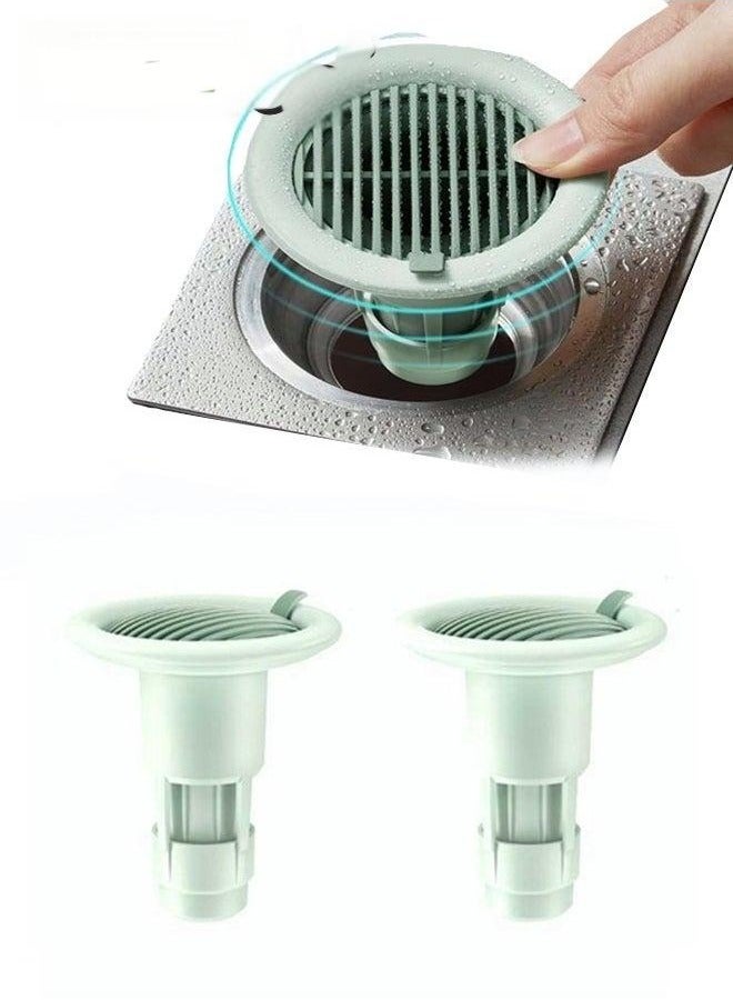 2PCS Deodorant Floor Drain Sealed TPR Soft Plug One-way Drainage Design Wear-resistant and Anti-corrosion Anti-blocking Bathroom Kitchen Filter  - Image 1