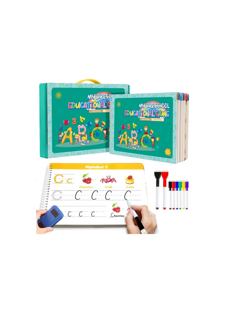 Handwriting Practice Book for Kids, Preschool Learning Activity Busy Book for Toddler 3 4 5 Year Olds, 40 Pages Autism Educational Montessori Toys, Best Gifts  for Boys and Girls In Kindergartens - Image 1