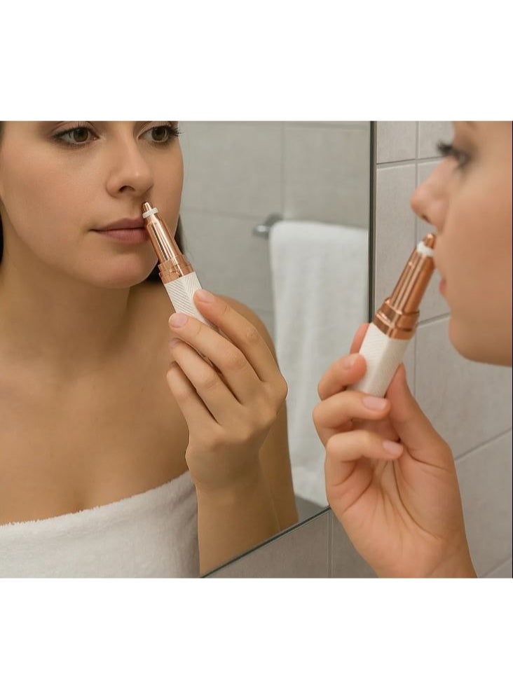 Women's eyebrow trimmer and facial hair remover, 2 in 1 eyebrow razor and hair remover, painless rechargeable razor blades for face, eyebrows, lips, body, chin, arms, with built-in LED light (black) - Image 5