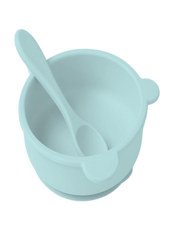 TAG24 Silicone Baby Feeding Bowl and Spoon Set for Babies with Suction Base, BPA-Free, Non-Slip, Safe for Infants and Toddlers Mealtime (Grey) - Image 2