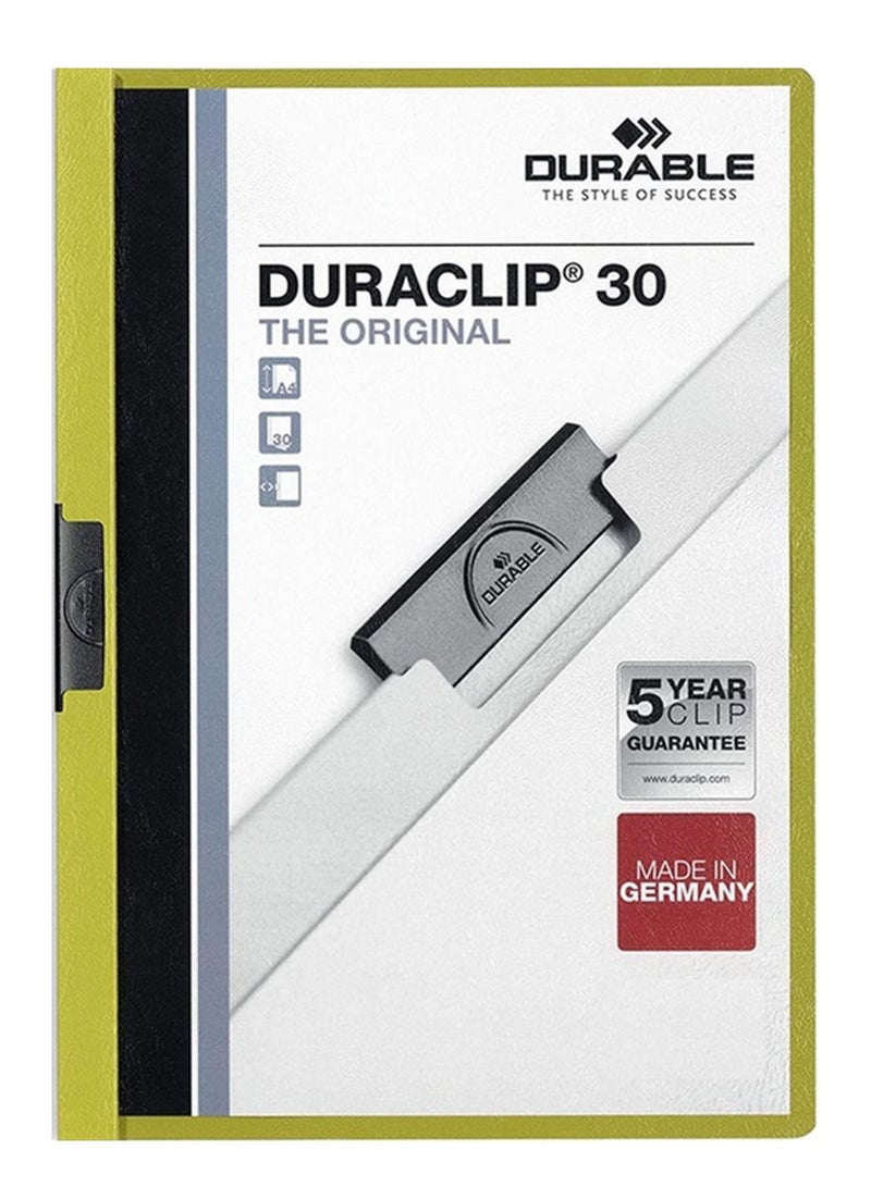 Durable 25-Piece Duraclip Clip Folder Green - Image 2