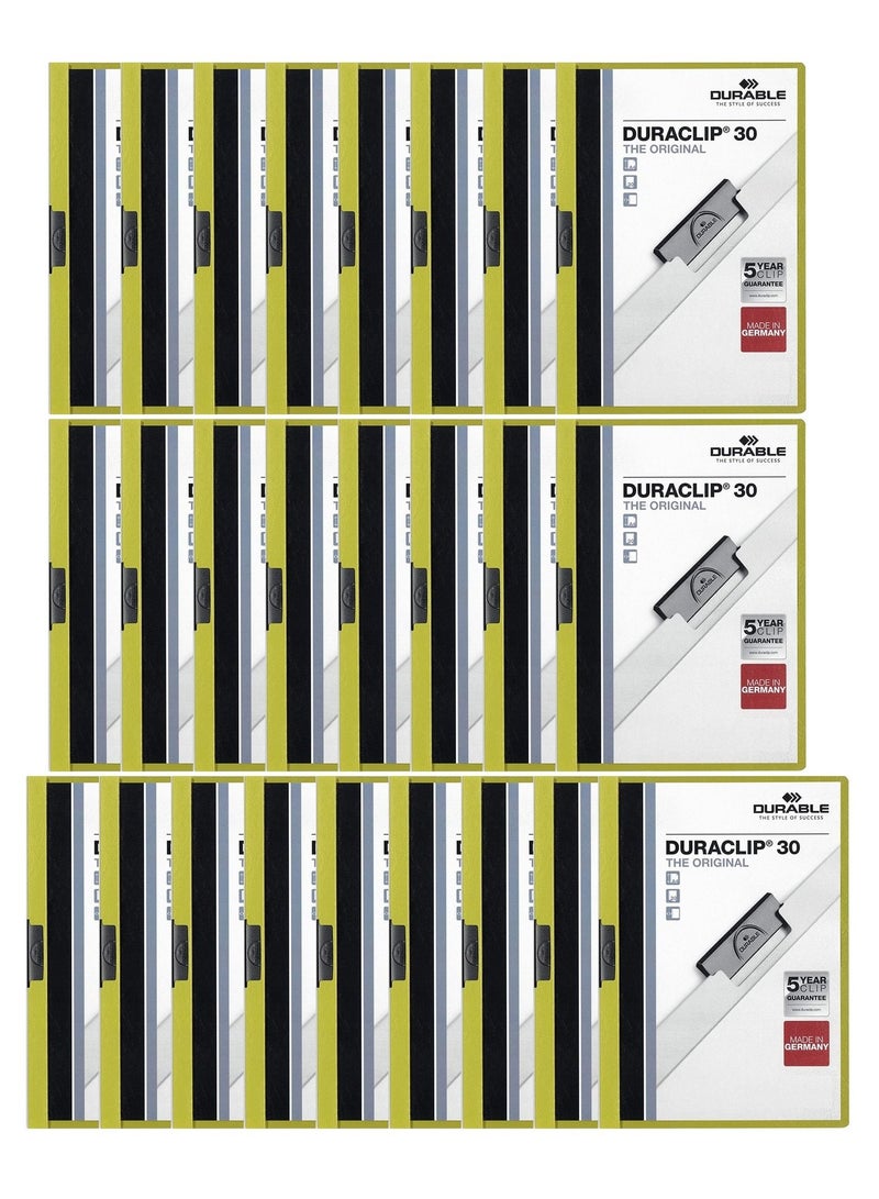 Durable 25-Piece Duraclip Clip Folder Green - Image 1