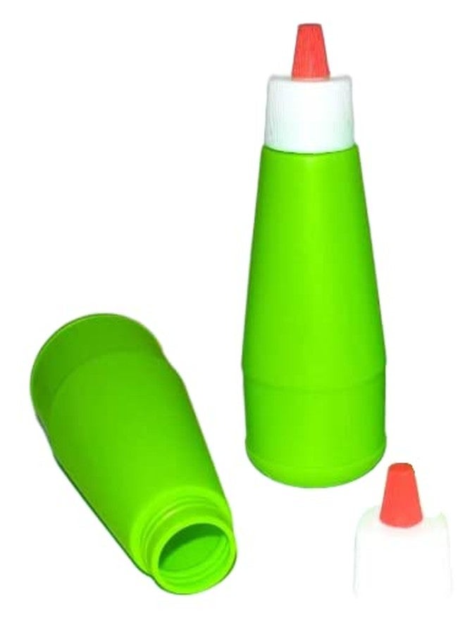 ImegaZ Reusable Squeezy Sauce Bottle, Food Grade Ketchup Bottle, Freezer Safe (400 ML, Green color, Pack of 2) - Image 3