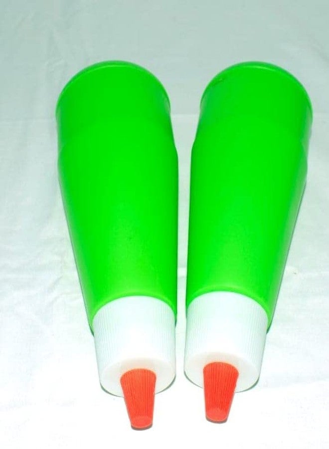ImegaZ Reusable Squeezy Sauce Bottle, Food Grade Ketchup Bottle, Freezer Safe (400 ML, Green color, Pack of 2) - Image 4