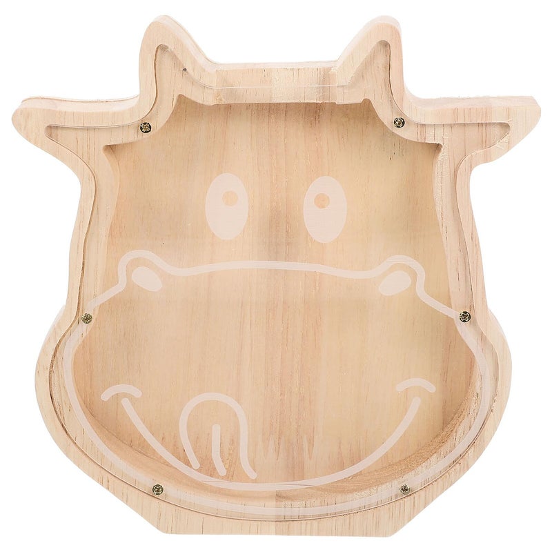 Wooden Animal Shaped Piggy Bank Money Box Coin Container Decorative Ornament - Image 2