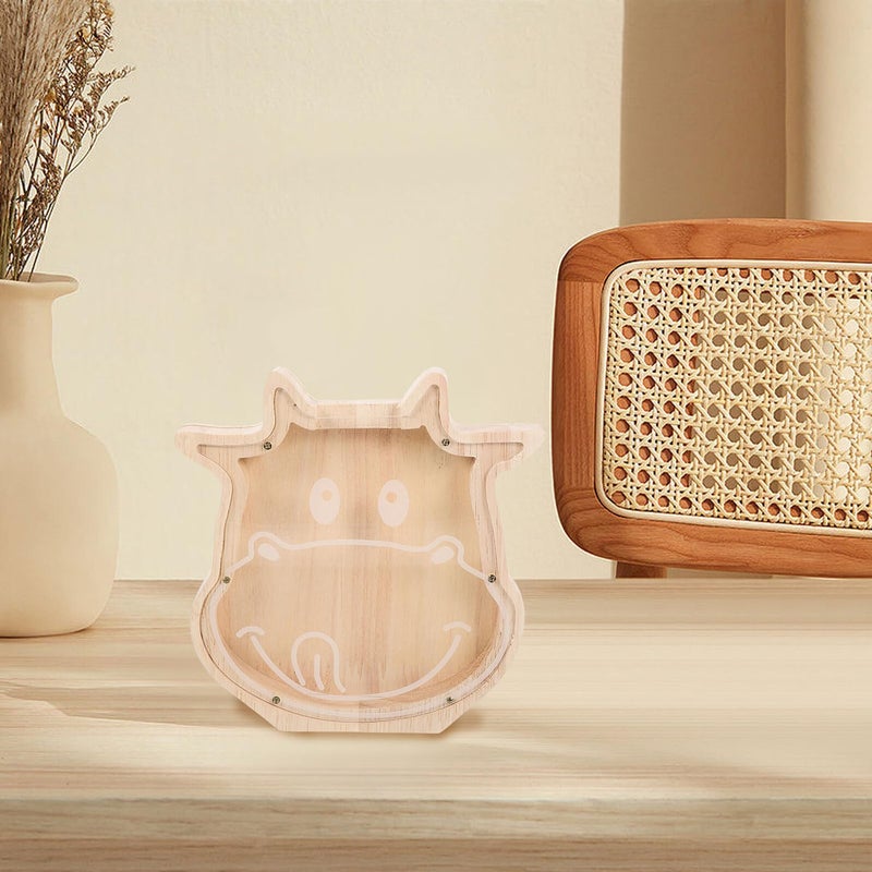 Wooden Animal Shaped Piggy Bank Money Box Coin Container Decorative Ornament - Image 4